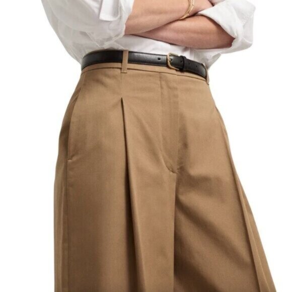 625. G. Gwyn by Goop Marlow Trouser Camel Tan Brown Wide Leg Pants $595 EUC Sz 4 - Picture 5 of 9